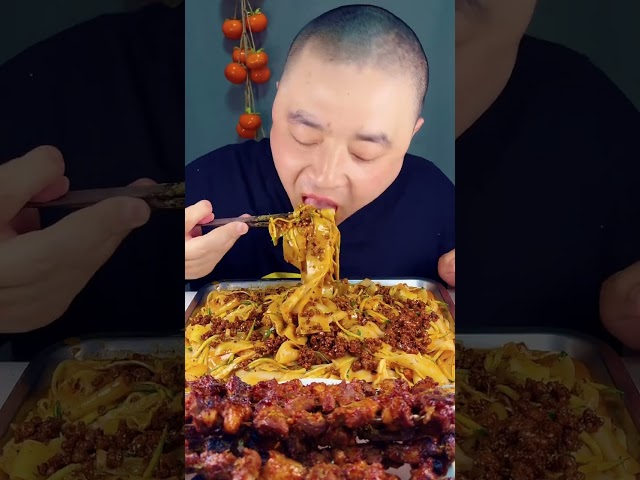 Today eat flat noodle 