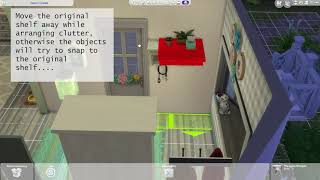 Sims 4 Omsp Shelf Tutorial  Red Shelf To Clutter Easily On The Sims short shorts