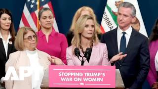 Newsom’s Wife Takes Over Podium, Scolds Reporters at Planned Parenthood Bill Signing | APT