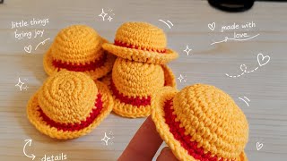 Crochet luffy hat - step by step - easy for beginners 💕✨ 