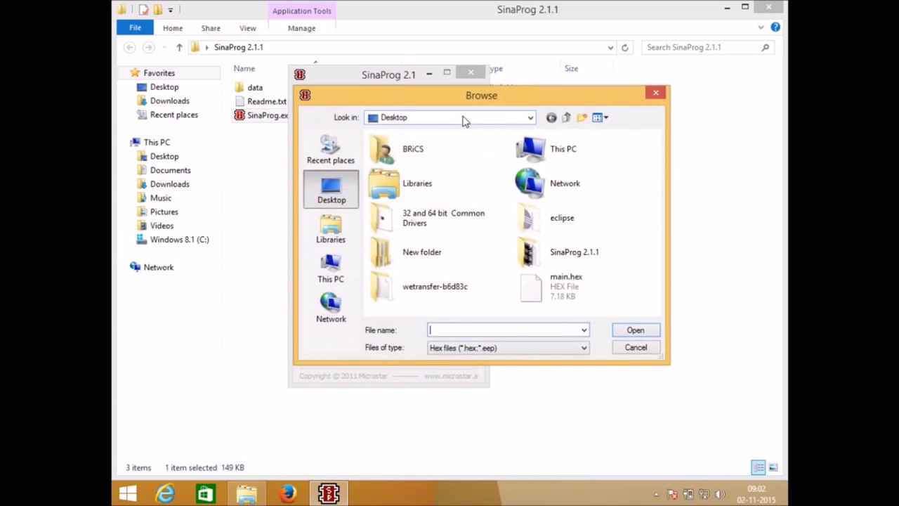How to use sinaprog to burn hex code and set fusebits with avr mcu 1 ...