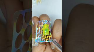 Easy Nail Art Design Using Stencil Stickers 💫💅