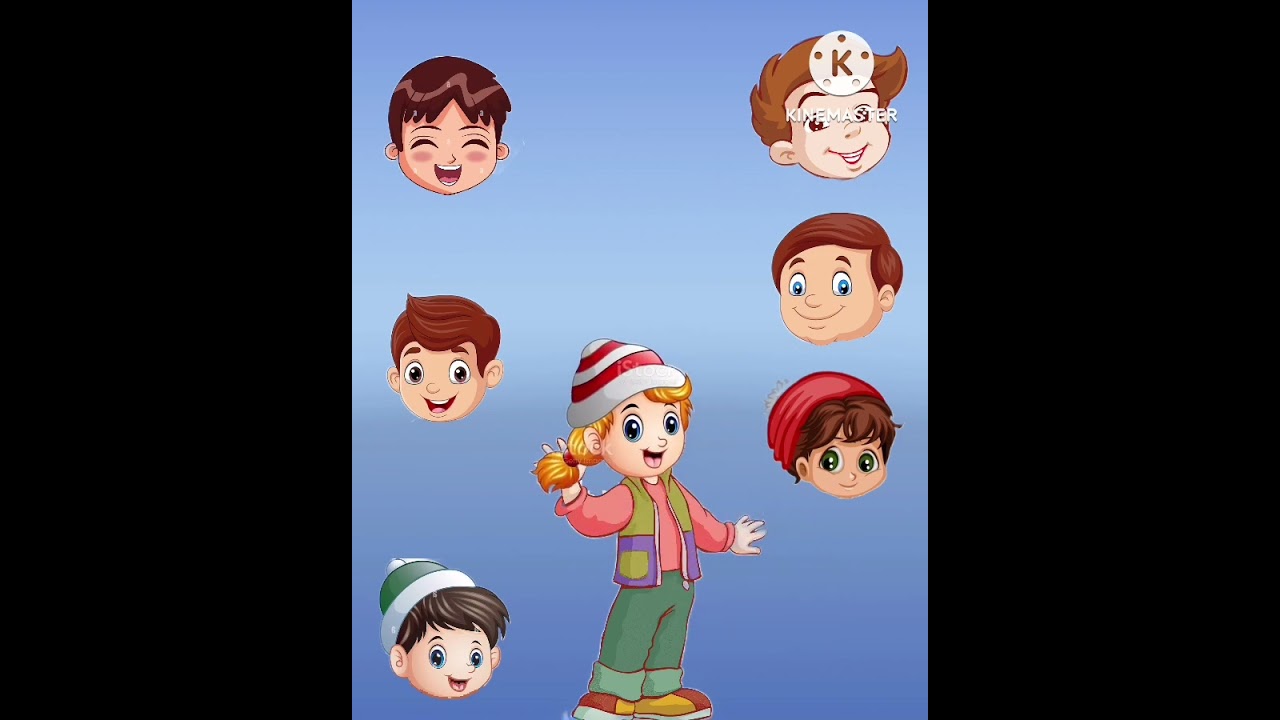 Match the right head/Cartoon Child Boy Drawing boy comics/enjoy it\ 