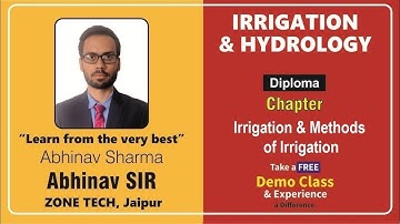 CHAPTER-1 Irrigation & Hydrology (INTRODUCTION)  CIVIL (Diploma) for SSC & STATE-JE By Abhinav sir