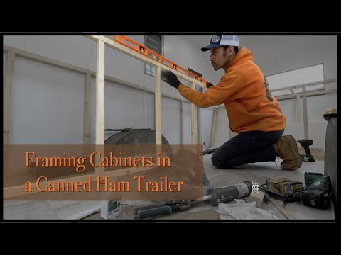 Cabinet building in a concession trailer Press On Coffee
