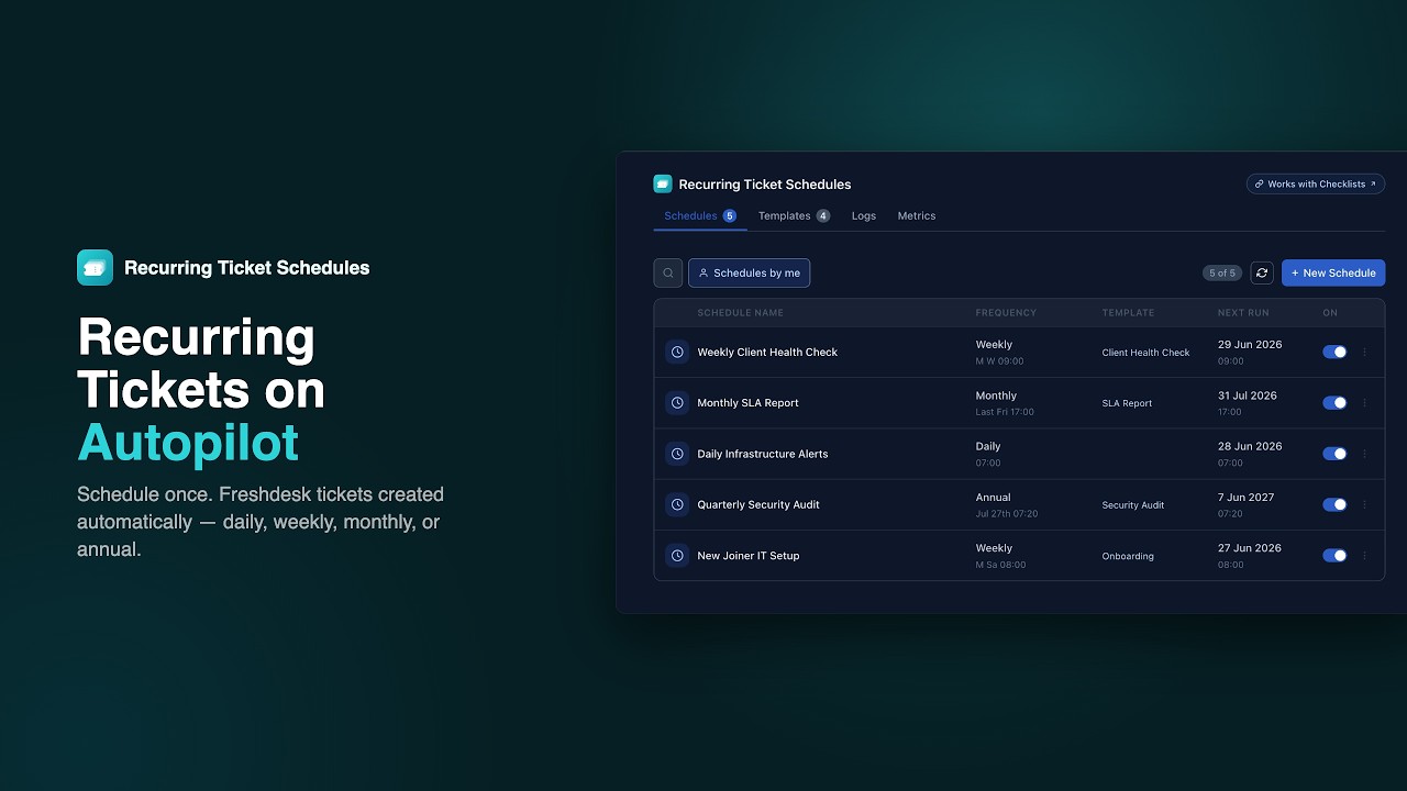 Recurring Ticket Schedules demo video