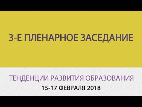 3-е пленарное заседание