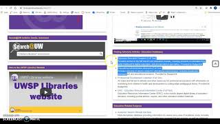 Educational Research @ the UWSP Library