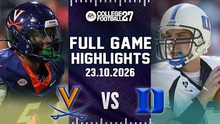 Virginia Cavaliers Vs Duke Blue Devils Full Game Highlights Oct 23, 2026 NCAA COLLEGE FOOTBALL 27