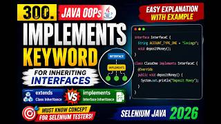 300. Using implements keyword in Java for inheriting interfaces (Selenium Java 2026)