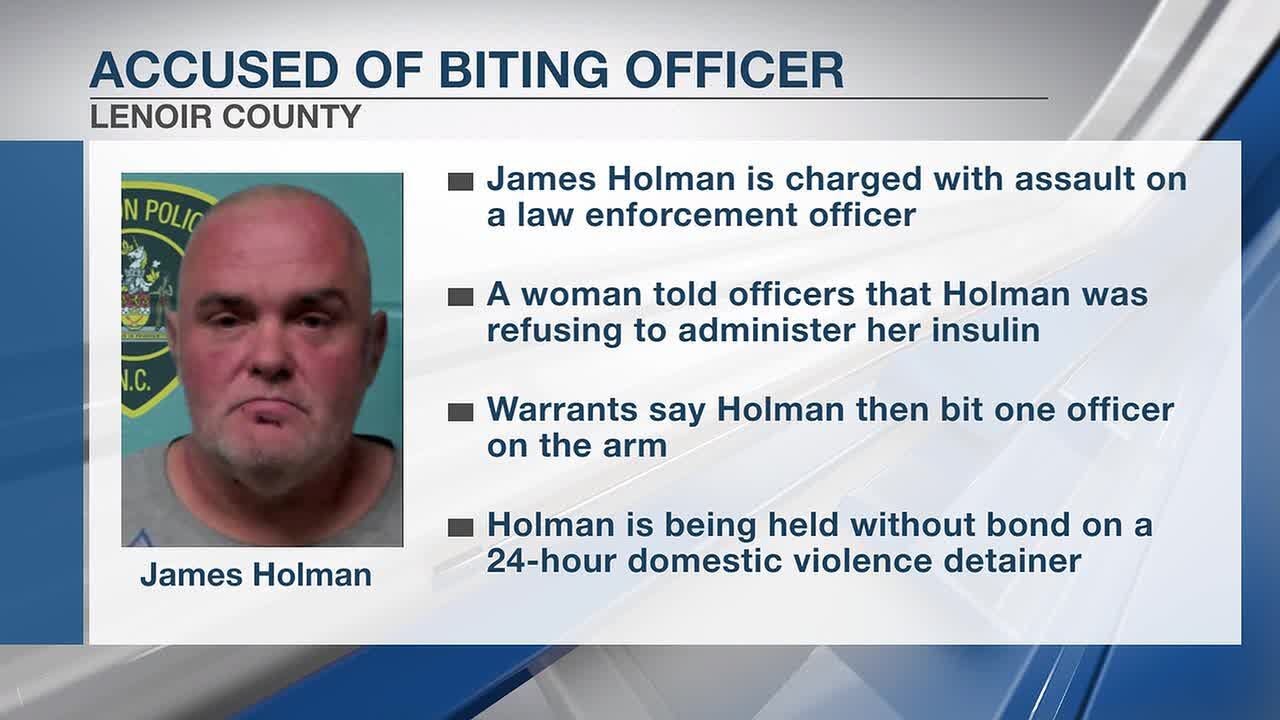 Man accused of biting Kinston police officer - YouTube