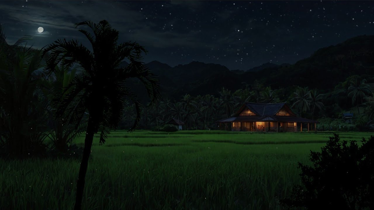 Cricket and Insects Sounds | Tranquil Night Ambience for Relaxation, Meditation & Deep Sleep 😴