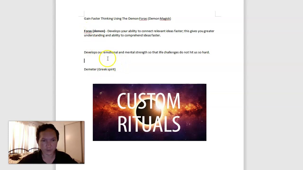 Gain Faster Thinking Using The Demon Foras (Demon Magick)