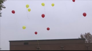Students release balloons for classmate who passed away