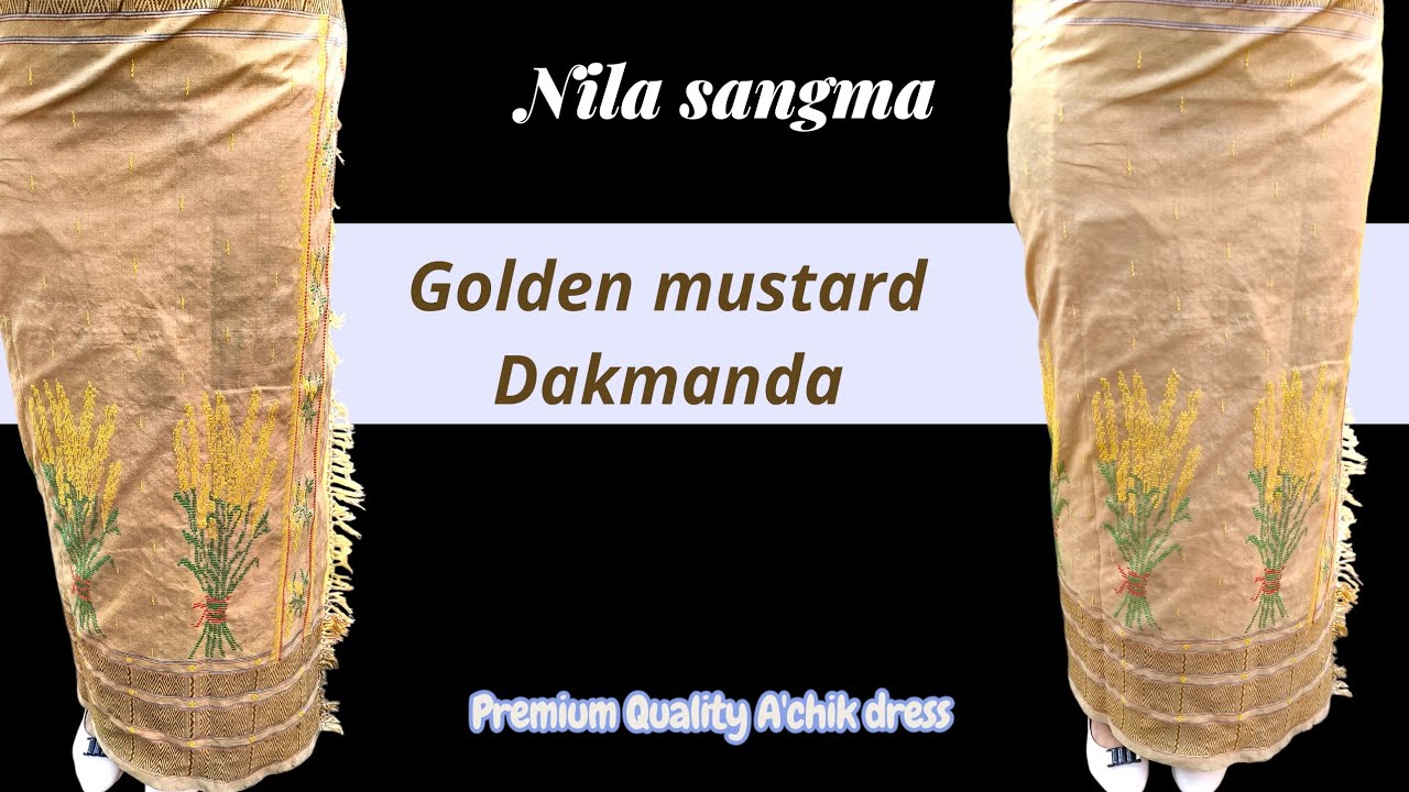 Golden Mustard Dakmanda  NILA SANGMA garo dress new arrival new design premium dress