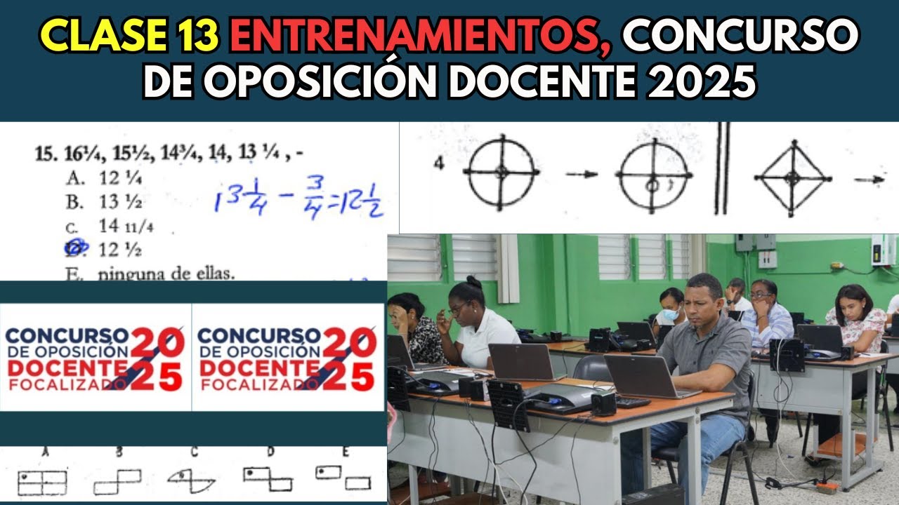 Clase 13 Concurso de Oposición Docente PRUEBA DE HABILIDADES COGNITIVAS @Rincondelasmatematicas