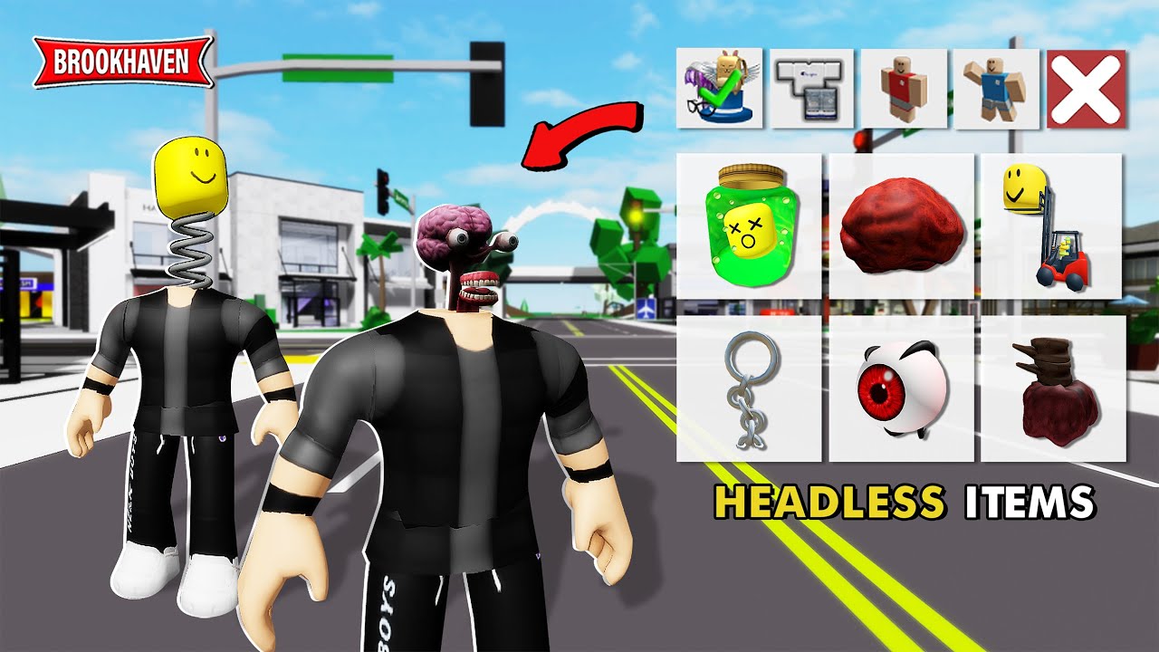 NEW!! 15+ CODE AKSESORIS UNTUK HEADLESS (3D Items) Di Brookhaven ...