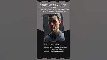 Learn how to easily create a stunning low-poly 3D man using Luma AI