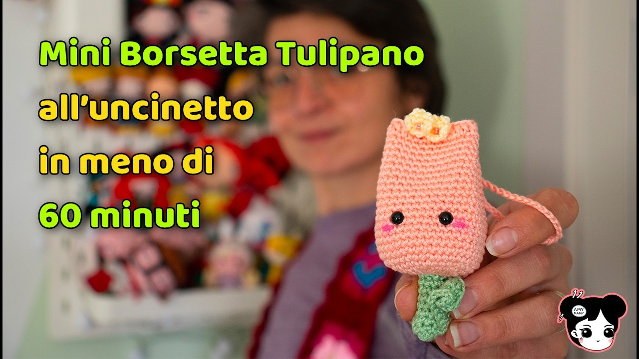 Tutorial facile e veloce Tulipano porta cose all'uncinetto in meno di un’ora
