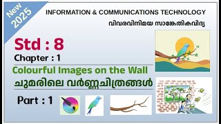 ICT Tutorials 2025 Std 8 Chapter 1.1 Krita Colourful Images on the Wall