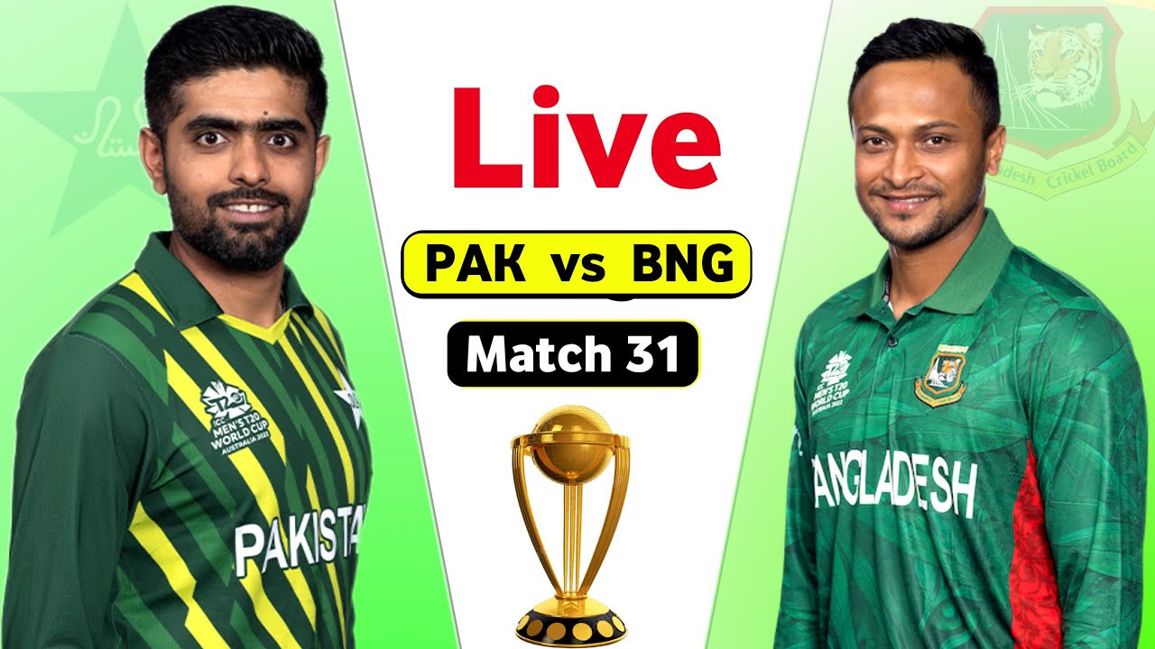 LIVE: Pakistan vs Bangladesh  ICC Cricket World Cup 2023