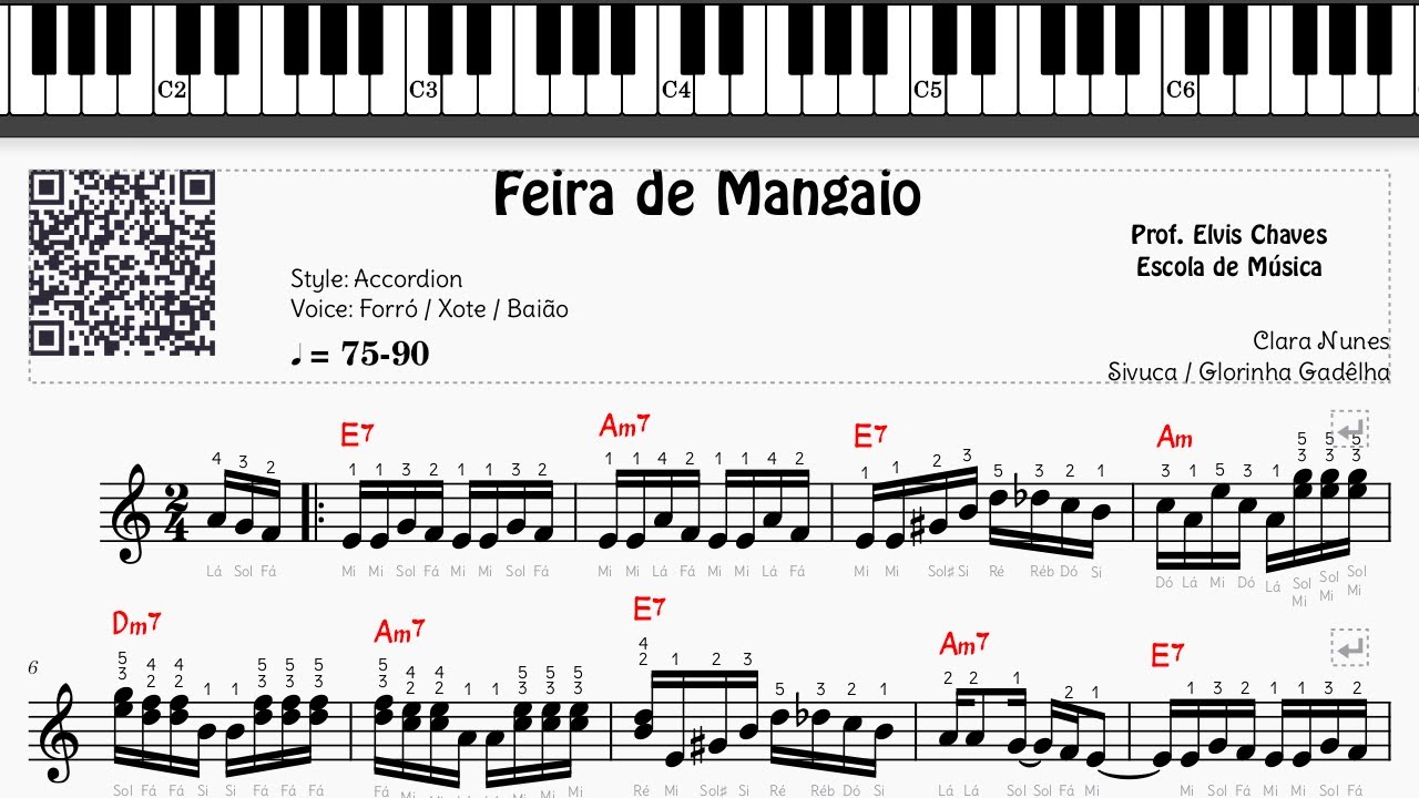 🎼 Feira de Mangaio - 3626 - Sivuca e Clara Nunes - Tutorial Partitura Fácil (2)