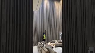 Perfect finishing for a modern home #shorts #curtainstyling #interiordesign #homedecor