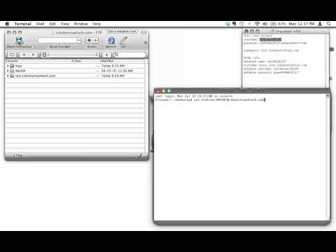 How do I log into my web server using SSH?