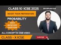 Probability (full chapter) part 1 | 10 icse 2025 exam