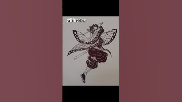 Drawing demon slayer characters from memory #animeeart #amv #shinobu #animeart #drawing #shorts