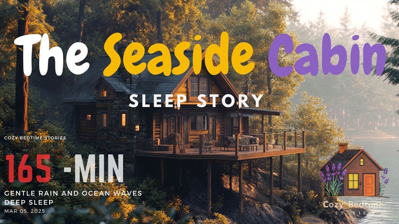 165-Min Gentle Rain and Ocean Waves Deep Sleep | Adult Stories