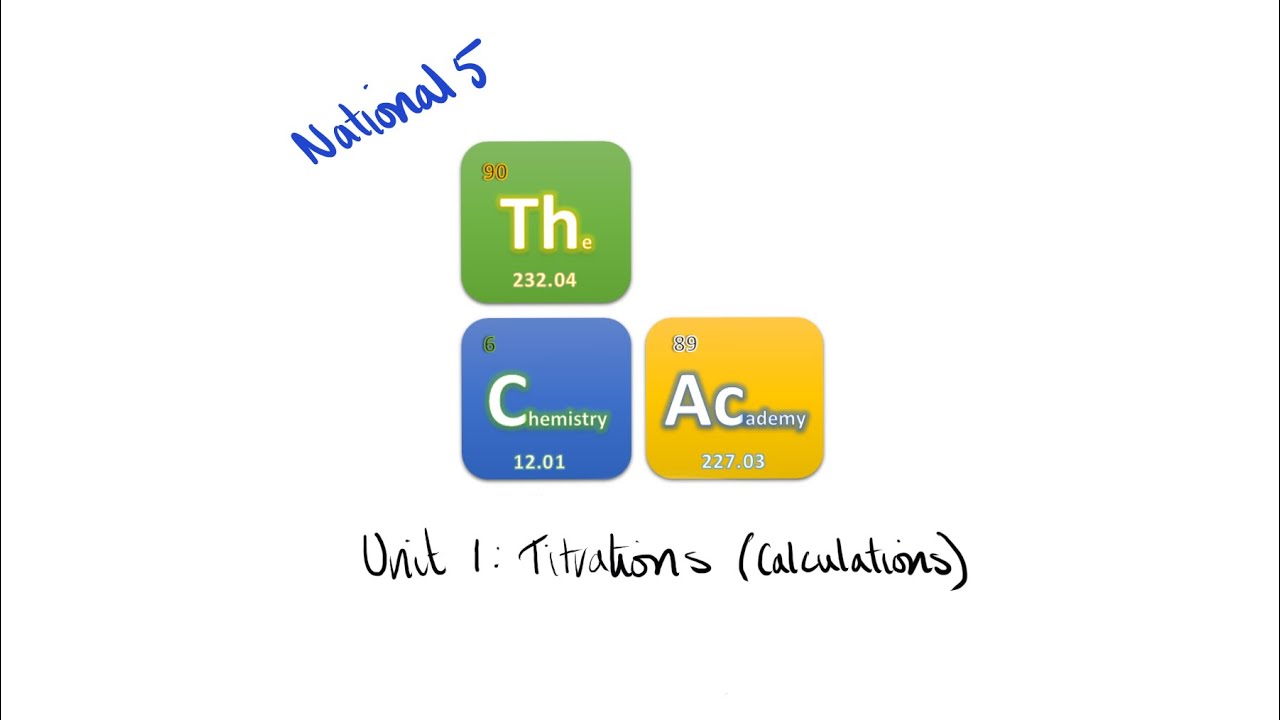 National 5 Chemistry: Unit 1- Acid-Base Titration Calculations