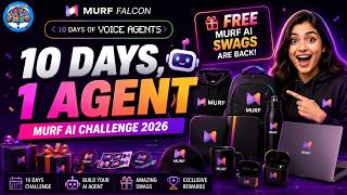 FREE Murf AI Swags are BACK! Build 1 AI Agent in 10 Days 🤖 | Complete Murf AI Challenge 2026 Guide screenshot 3
