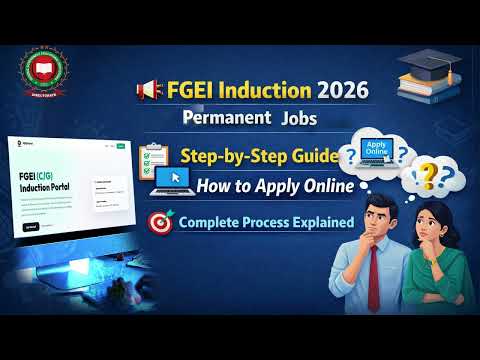 How to apply online FGEI 2026 || FGEI regular induction 2026