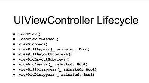 UIViewController Lifecycle in IOS