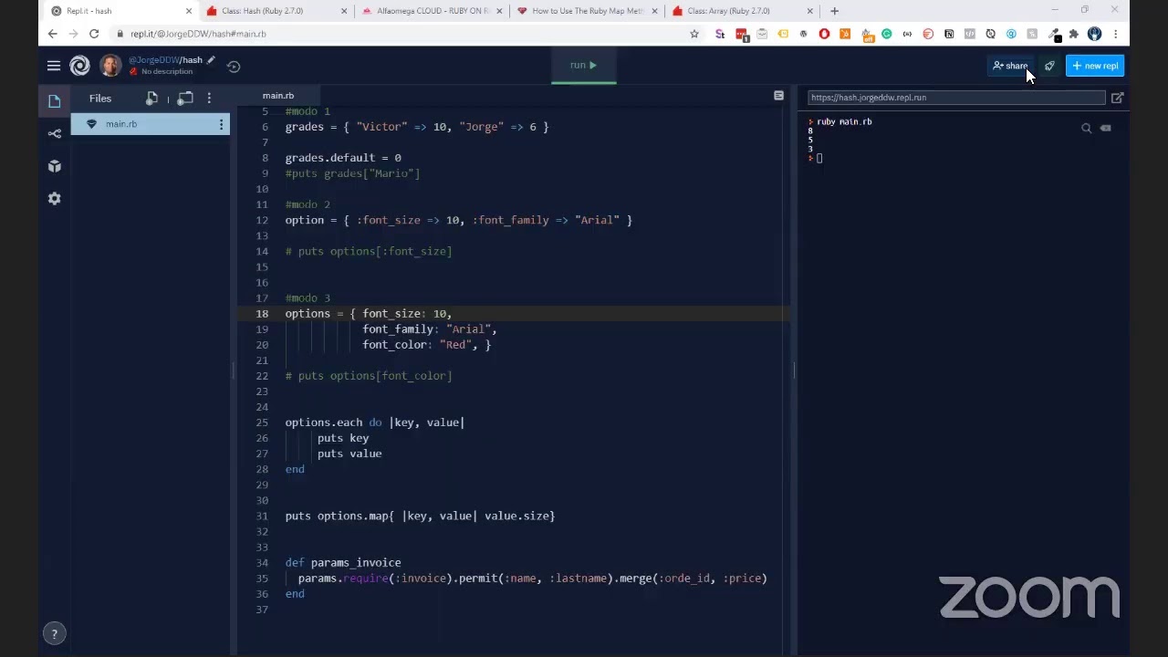 Grupo Lectura - Ruby on Rails - Hash - YouTube