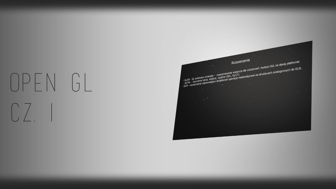 Open GL cz 1 - YouTube
