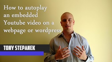 How to autoplay embedded youtube video on a webpage or wordpress