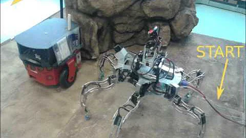 Experiment in the laboratory : Adaptive Motion Planning a Walking Robot