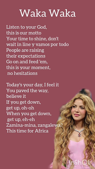 Waka Waka (This Time for Africa) (Verse 2) Lyrics #lyrics #wakawaka #shakira #viral #shorts
