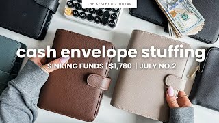 Cash Envelope Stuffing ✨☕️ $1,780 | Clean + Simple Process