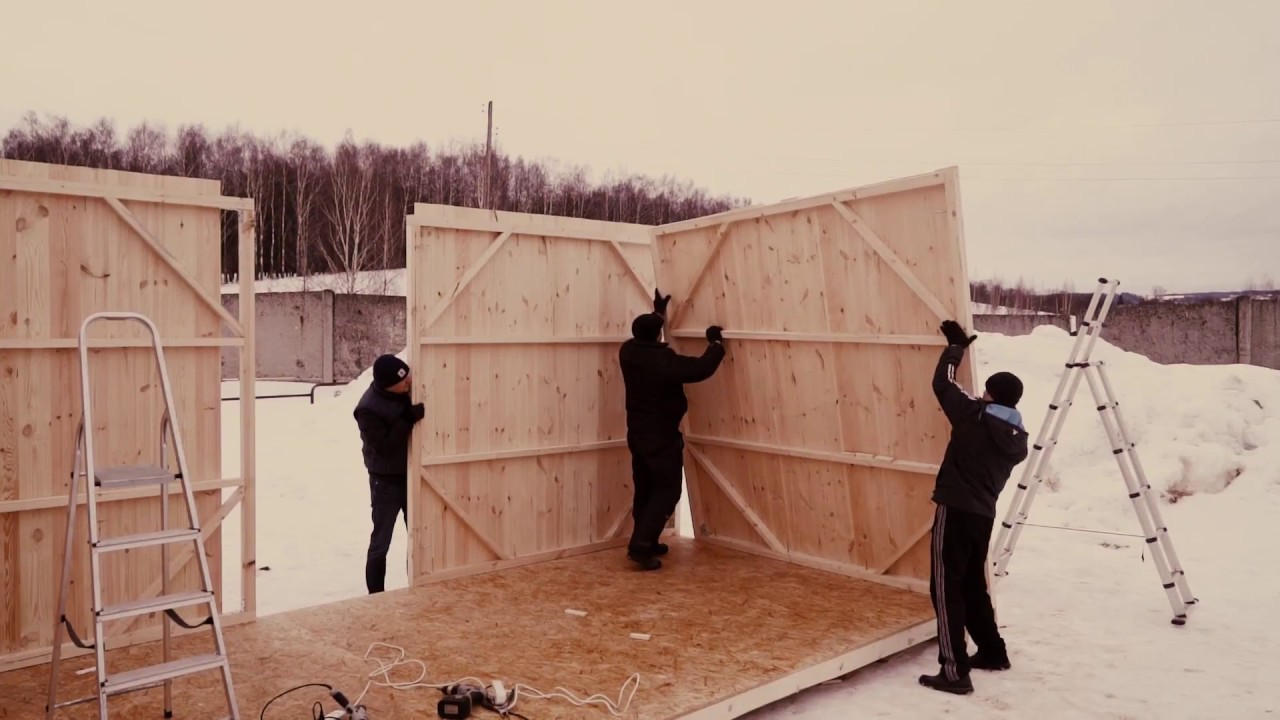 Строительство хозблока под ключ - YouTube