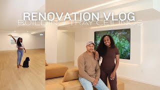 Ep 6: Renovation Vlog: How we Built Our Tray Ceiling || The In Home Theatre is coming together!