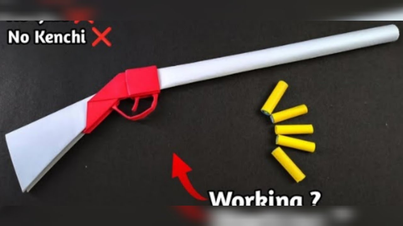 How to make paper gun | Origami guns / How to make paper gun easy and fast that shoot  Paper Shotgun