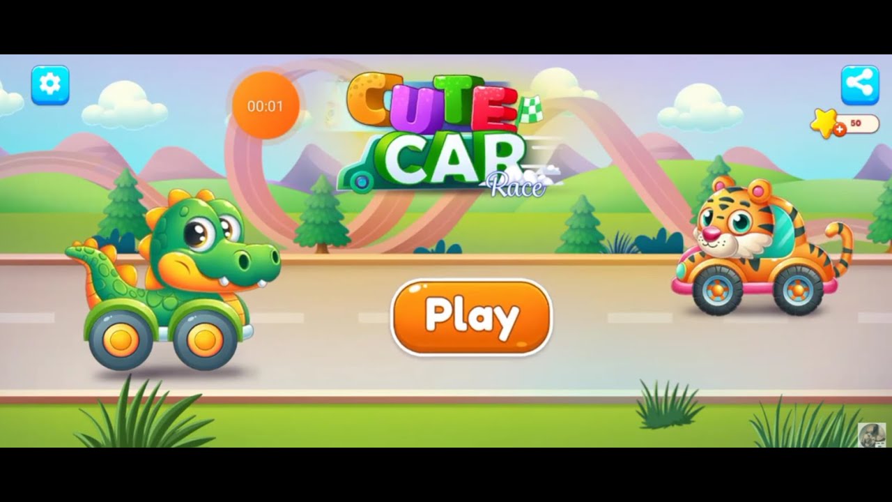 Cute Animal Car Racing Game - Gameplay walkthrough 1