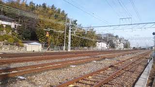 JR西日本　新快速　踏切　カンカン　Railroad crossing sound　JR京都線　山崎　複複線 223系　2021/1/11