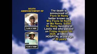 Flore St Remy Short Obituary