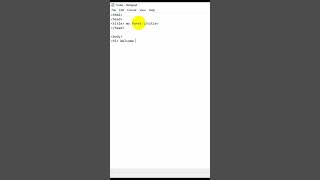 How to create simple HTML page | HTML for beginners part 2 Notepad TechSri #shorts
