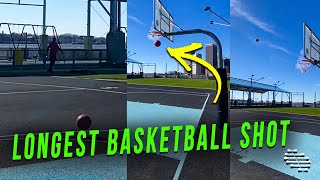 Guy Sets a New Record for the Longest Basketball Shot From 114.75 Feet