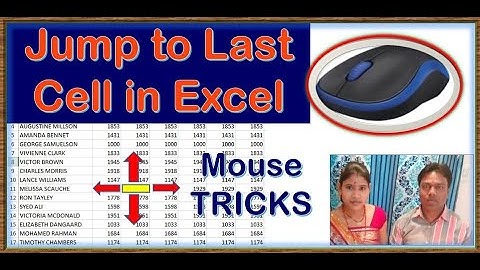 jump to last cell in excel | Move Quickly to the Last Cell With Mouse  | EXCEL